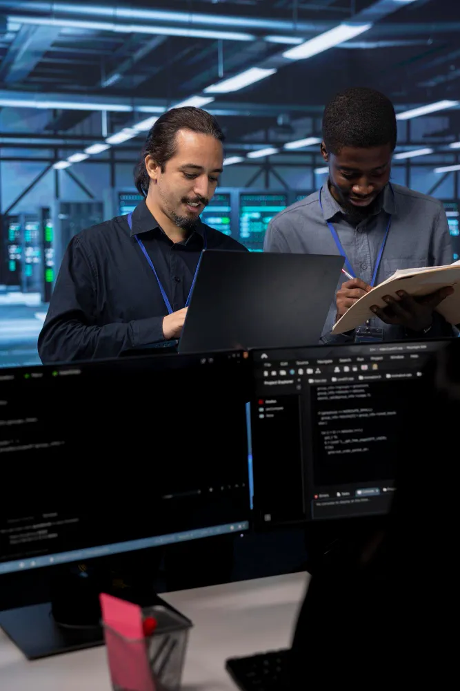 IT engineer working on server infrastructure